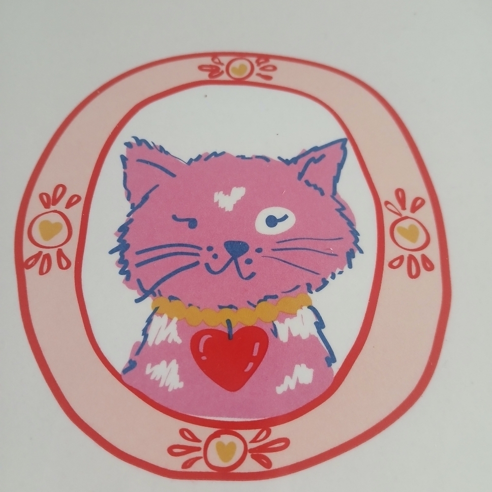 Set of 2 Target Pillowfort Plate Cat Design Bamboo & Melamine BPA Free 10.5"